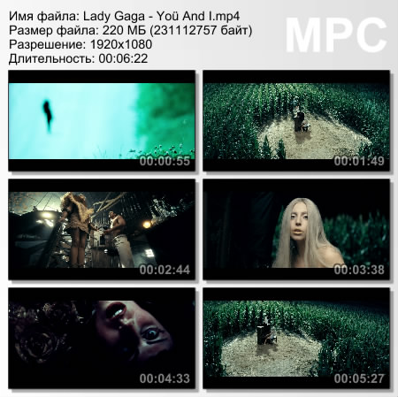 Lady Gaga - You and I (2011/FullHD) 1080p