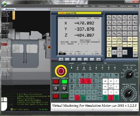 Virtual Machining For Simulation Motor-car 2011 v 1.2.2.1