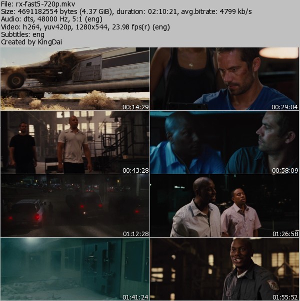 Fast Five (2011) 720p BluRay DTS x264-Rx